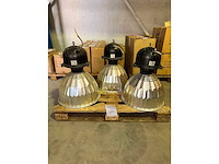 Cuba2 - grote industriële hanglamp / fabriekslamp met reflector - hanglampen (3x) - afbeelding 1 van  1