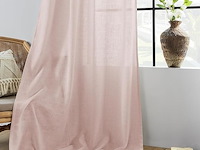 Cucraf gordijn oudroze met ringen, 140 x 245 cm - afbeelding 1 van  3