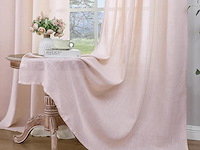 Cucraf gordijn van echt natuurlijk linnen, met oogjes, 140 x 245 cm - afbeelding 3 van  4