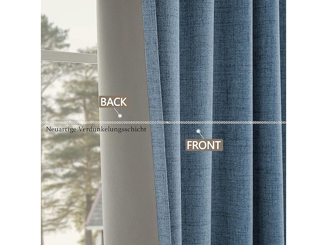 Cucraf gordijnen (200 x 140 cm) blauw - afbeelding 3 van  4