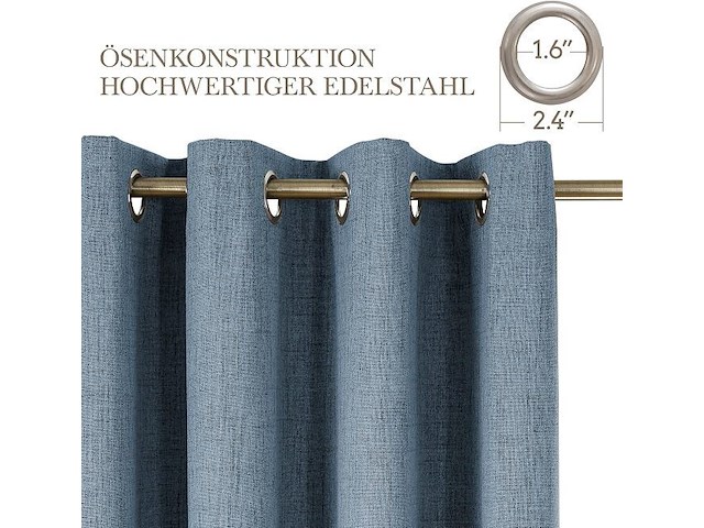 Cucraf gordijnen (200 x 140 cm) blauw - afbeelding 4 van  4