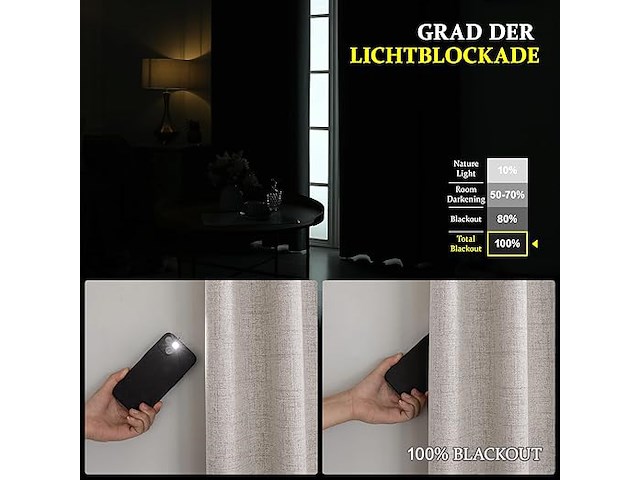 Cucraf gordijnen (214 x 132 cm) - afbeelding 2 van  3