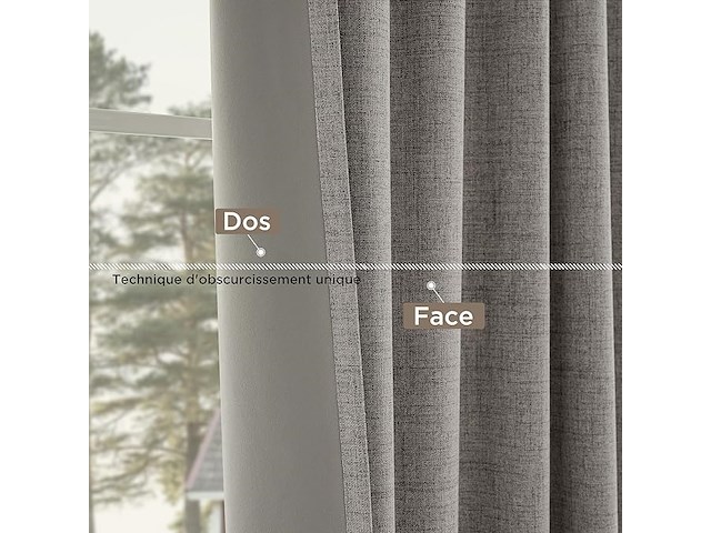 Cucraf gordijnen, 214 x 132 cm - afbeelding 2 van  4