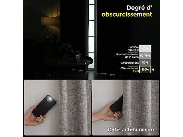 Cucraf gordijnen, 214 x 132 cm - afbeelding 3 van  4