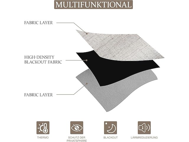 Cucraf gordijnen (214 x 132 cm) - afbeelding 2 van  3