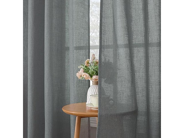 Cucraf linnen gordijnen met oogjes - afbeelding 3 van  3