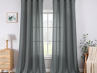 Cucraf linnen gordijnen met oogjes - afbeelding 1 van  3