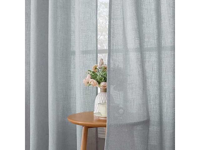 Cucraf linnen gordijnen met oogjes - afbeelding 4 van  4