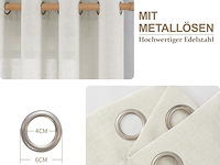 Cucraf linnen gordijnen met oogjes - afbeelding 2 van  4