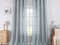 Cucraf linnen gordijnen met oogjes - afbeelding 1 van  4