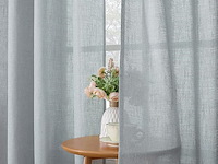 Cucraf linnen gordijnen met oogjes - afbeelding 4 van  4