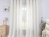 Cucraf linnen gordijnen met oogjes - afbeelding 1 van  4