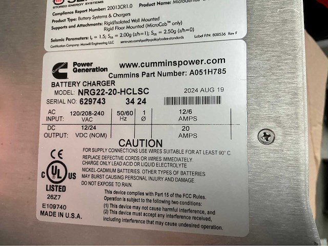 Cummins power generation nrg222-20hclsc acculader (3x) - afbeelding 7 van  12