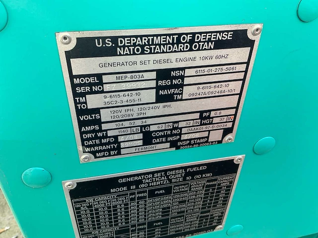 Cummins power generation onan 12.5 stroomgenerator - afbeelding 4 van  7