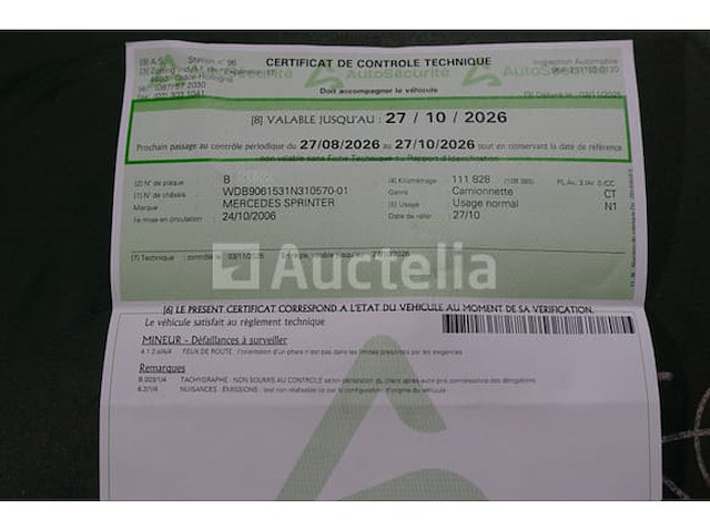 Curtain flatbed bestelwagen mercedes-benz sprinter 515 cdi (2006-111,828 km-vin:wdb9061531n310570) - afbeelding 19 van  35