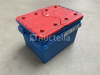 Curtec kunststof distributiebak 400x300x250mm rood/blauw - afbeelding 1 van  6