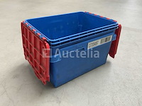 Curtec kunststof distributiebak 400x300x250mm rood/blauw - afbeelding 5 van  6