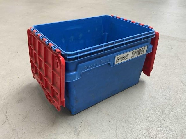 Curtec kunststof distributiebak 400x300x250mm rood/blauw - afbeelding 6 van  6