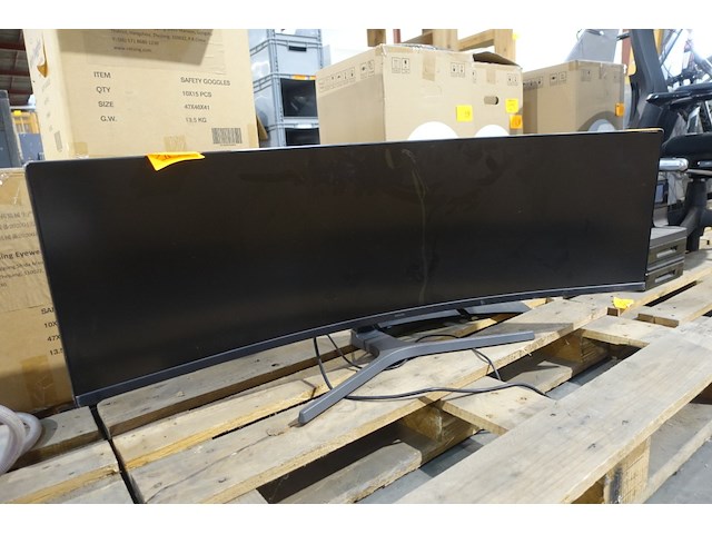 Curved monitor samsung + printer - afbeelding 1 van  5