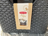 Curver style l opbergbak met deksel antraciet (24x) - afbeelding 3 van  6