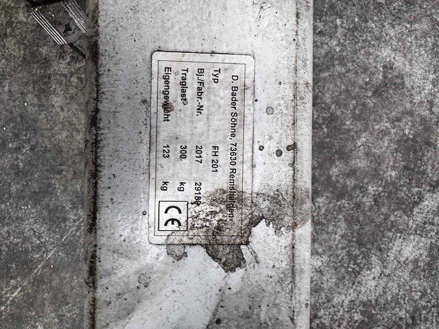 D. bader söhne - fh 201 - diverse hijs- en hijsapparatuur - 2017 - afbeelding 2 van  4