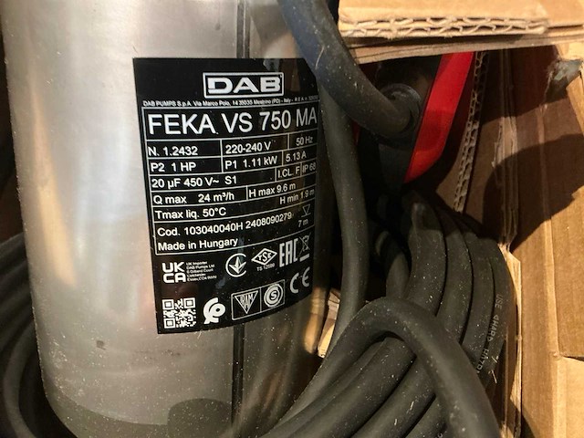 Dab feka vs 750 ma dompelpomp - afbeelding 5 van  5