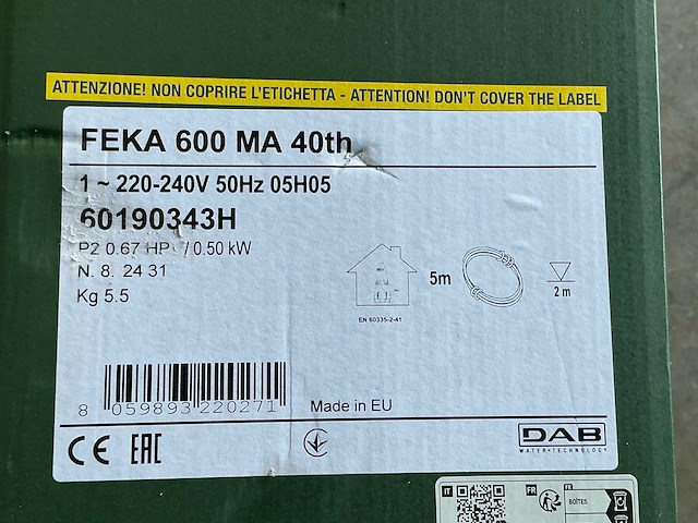 Dab fela 600 dompelpomp - afbeelding 3 van  3