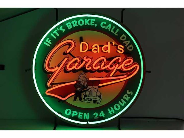 Dad's garage - neon verlichting - afbeelding 1 van  2