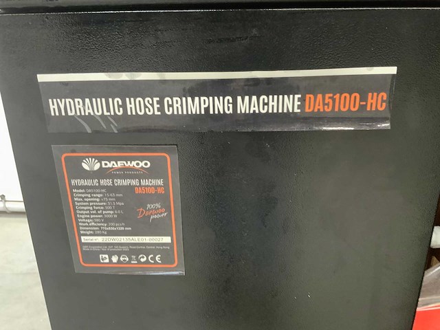Daewoo - 2025 - da5100-hc - hydraulische slangenpers - afbeelding 3 van  5