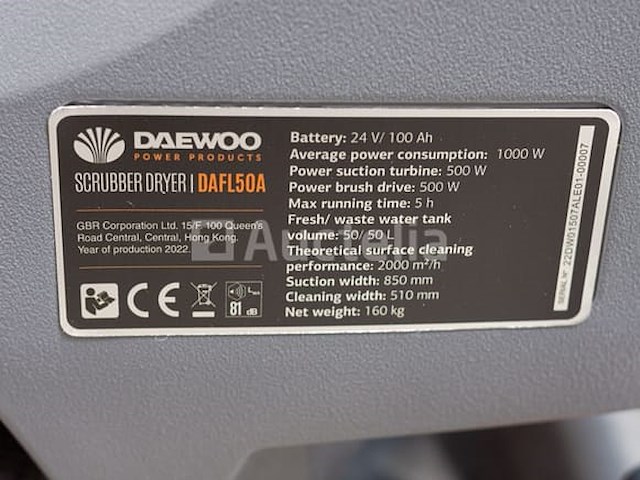 Daewoo - 2025 - dafl50a - schrobmachine - afbeelding 13 van  17