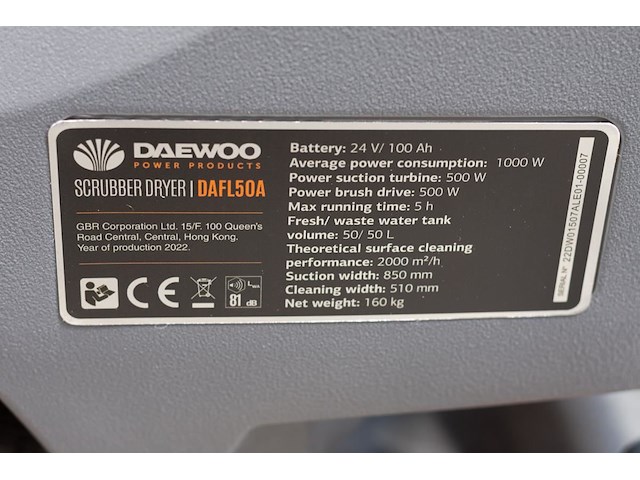 Daewoo - 2025 - dafl50a - schrobmachine - afbeelding 8 van  17