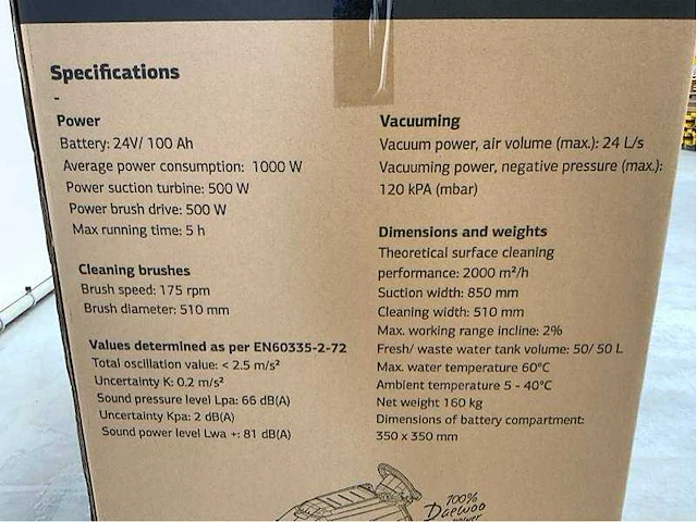 Daewoo - 2025 - dafl50a - vloerschrobmachine - afbeelding 35 van  41