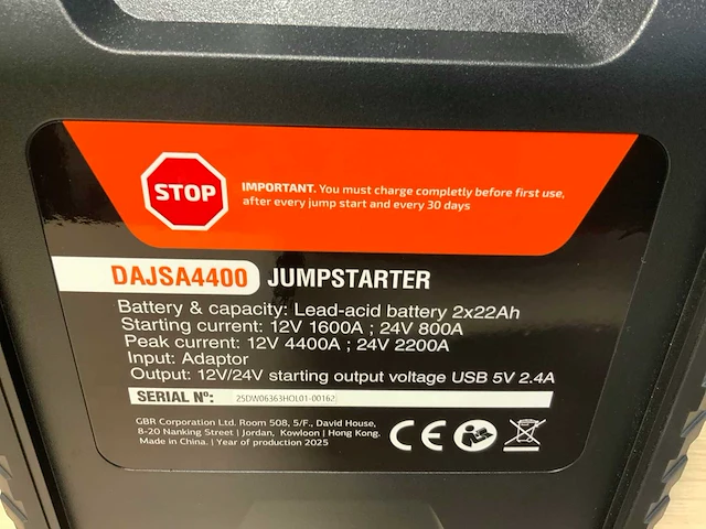 Daewoo - 2025 - dajsa4400 - jump starter 12/24v - afbeelding 4 van  9