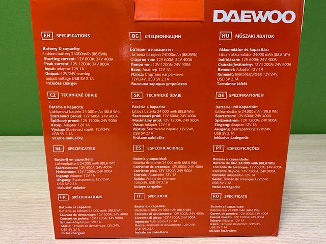 Daewoo - 2025 - dajsl1200 - jumpstarter 12/24v - afbeelding 1 van  4
