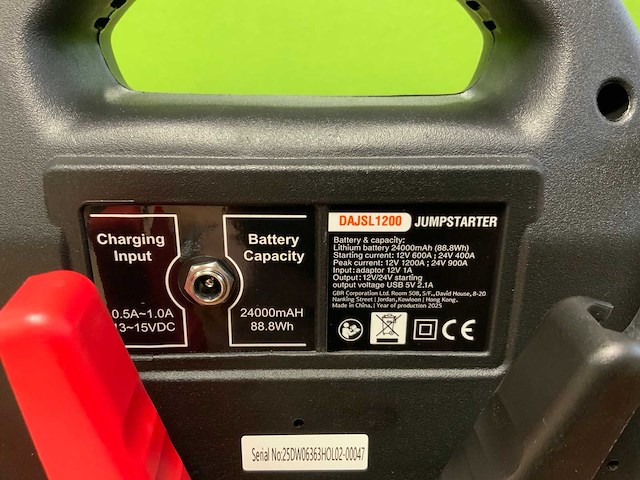 Daewoo - 2025 - dajsl1200 - jumpstarter 12/24v - afbeelding 2 van  2