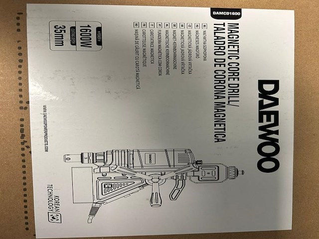 Daewoo - 2025 - damcd1600 - magnetische boormachine - afbeelding 10 van  10