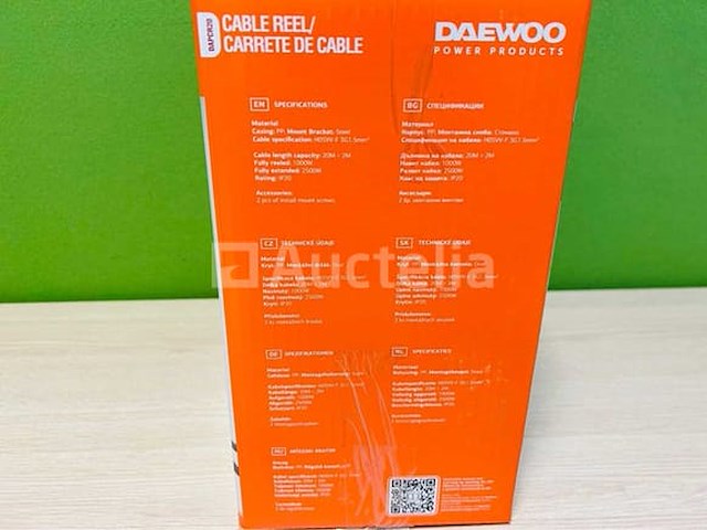 Daewoo - 2025 - dapcr20 - automatisch oprolbare kabelhaspel 20m - afbeelding 2 van  7