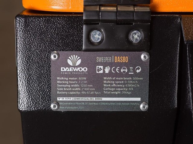 Daewoo - 2025 - das80 - veegmachine - afbeelding 14 van  14