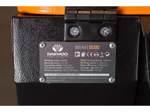 Daewoo - 2025 - das80 - zit veegmachine - afbeelding 2 van  6