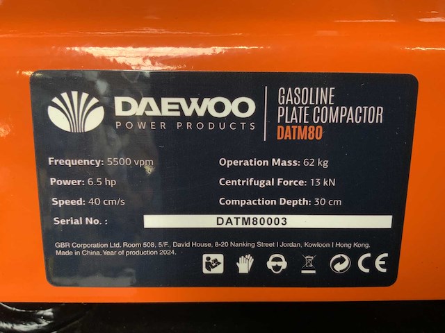 Daewoo - 2025 - datm80 - trilplaat compact - afbeelding 3 van  8