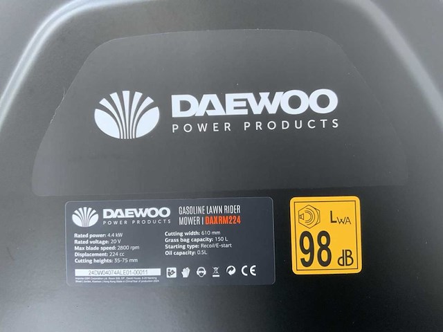 Daewoo - 2025 - daxrm224 - zitmaaier - afbeelding 3 van  15