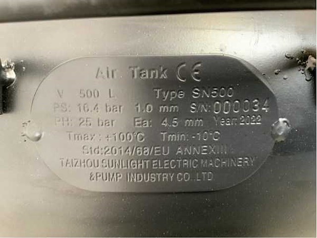Daewoo - 2026 - daax500l - luchtcompressor 500l 14bar - afbeelding 18 van  29