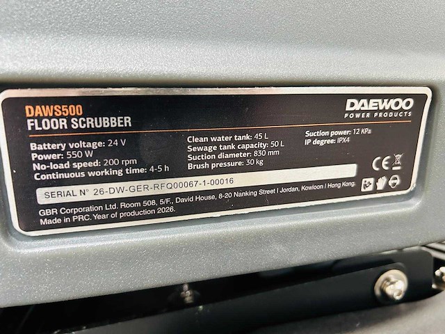 Daewoo - 2026 - daws500 - vloerreiniger - afbeelding 6 van  26