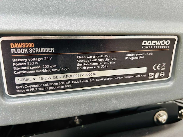 Daewoo - 2026 - daws500 - vloerreiniger - afbeelding 2 van  26