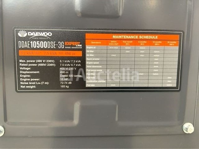 Daewoo - 2026 - ddae10500dse-3g - 8.1 kva diesel generator - afbeelding 10 van  14