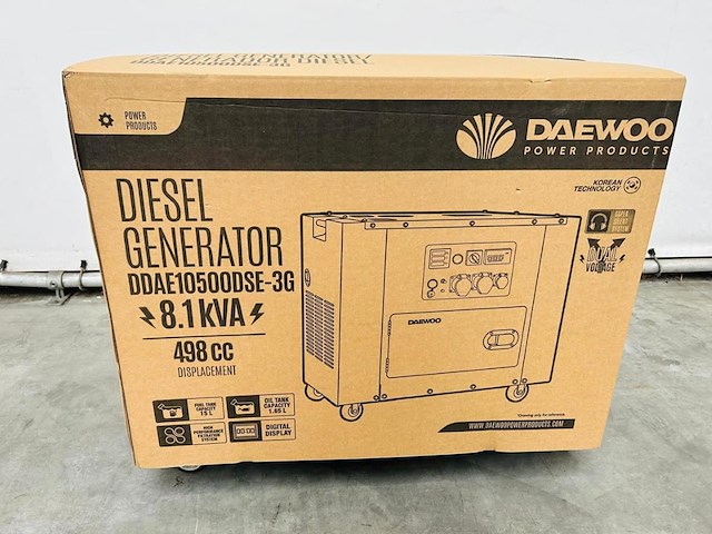 Daewoo - 2026 - ddae10500dse-3g - 8.1 kva diesel generator - afbeelding 9 van  19