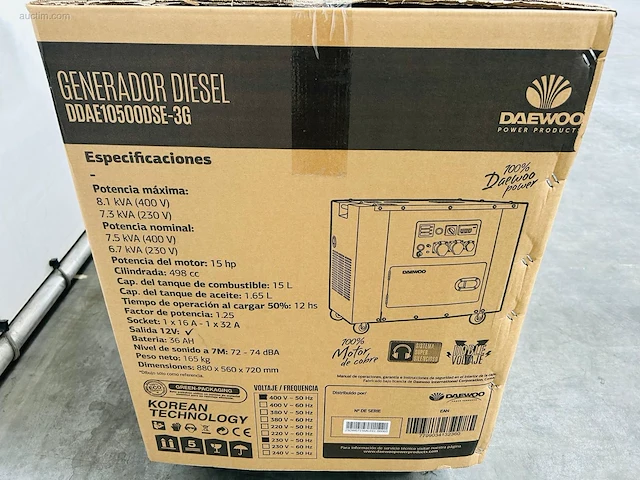 Daewoo - 2026 - ddae10500dse-3g - 8.1 kva diesel... - afbeelding 10 van  19