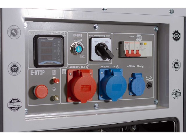 Daewoo - 2026 - ddae10500dse-3g - stroomgenerator 8.1kva - afbeelding 12 van  16