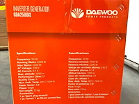 Daewoo - 2026 - gda2500is - inverter generator 2200w 8.7a - afbeelding 5 van  6
