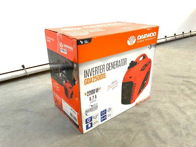 Daewoo - 2026 - gda2500is - inverter generator 2200w 8.7a - afbeelding 6 van  8